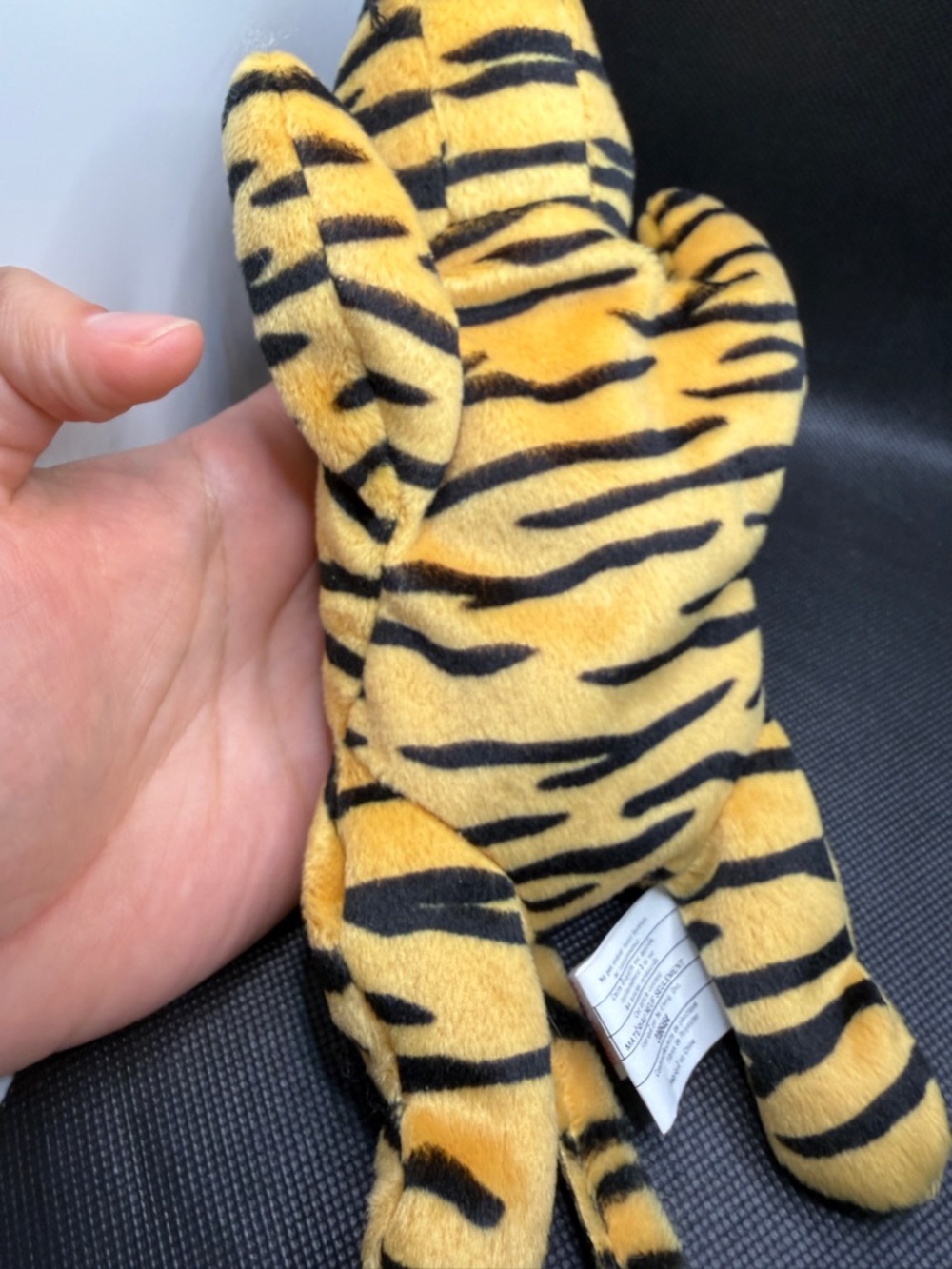 Ty Beanie Baby Stripes Tiger 1995 Vintage Plush w/ Tag Protector PVC - Picture 7 of 7